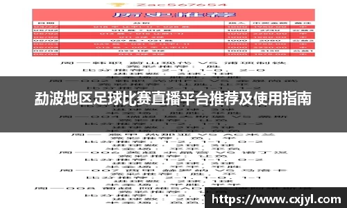 勐波地区足球比赛直播平台推荐及使用指南